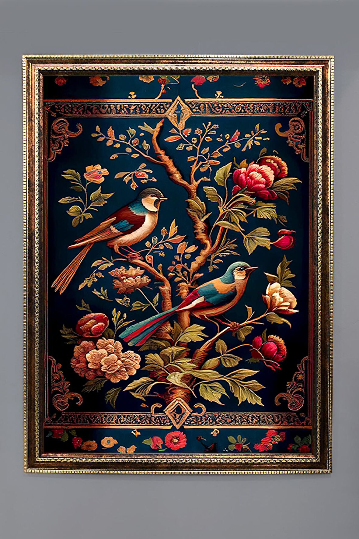 Dekoratif Modern Desenli Çerçeveli Duvar Tablosu 50x70cm RÜYA05