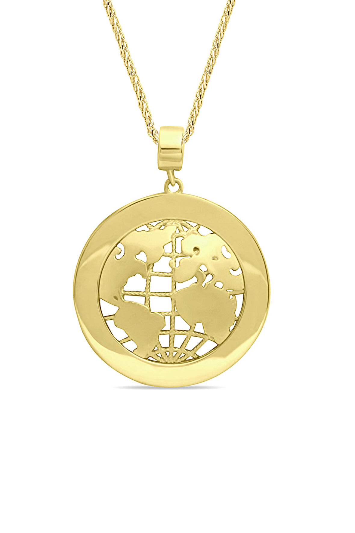 Altın Dünya Kolye (Küçük Boy)