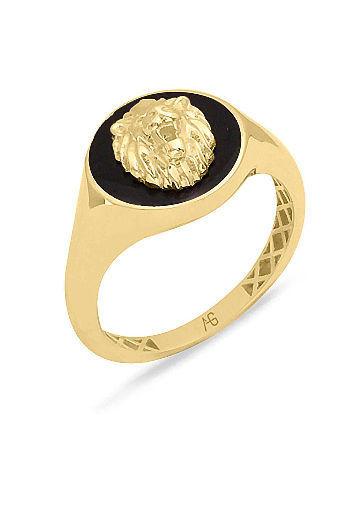 Altın Aslan Model Yuvarlak Yüzük