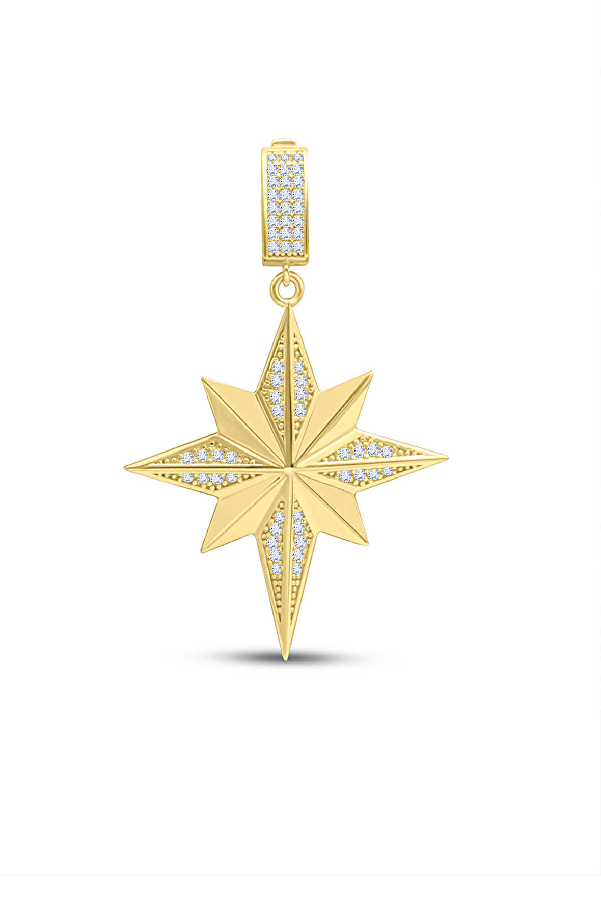 Altın Boyutlu Kuzey Yıldızı Kolye Ucu