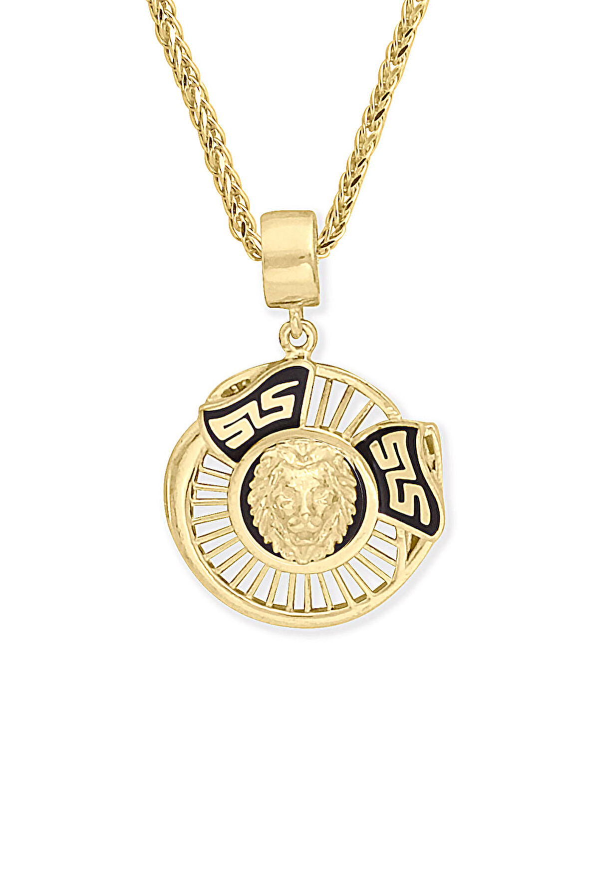 Altın Unisex Taşsız Aslan Kolye