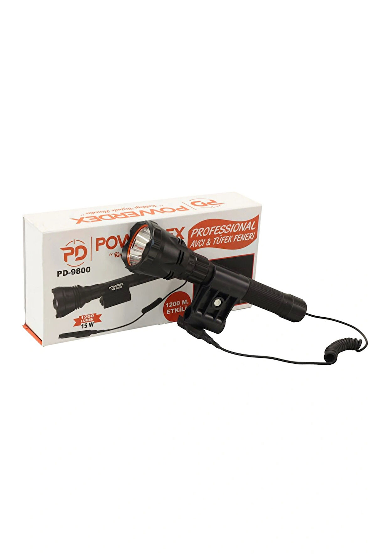 PD-9800 20W 1200 Lümen Şarjlı Taktik El Feneri