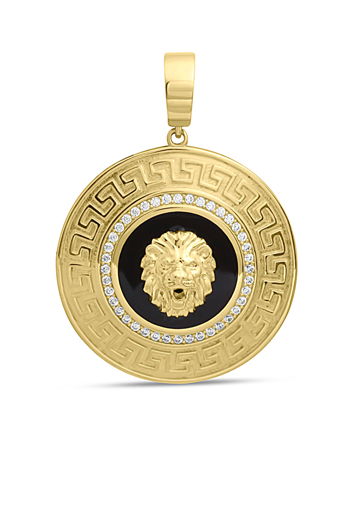 Aslan Altın Madalyon Erkek Kolye