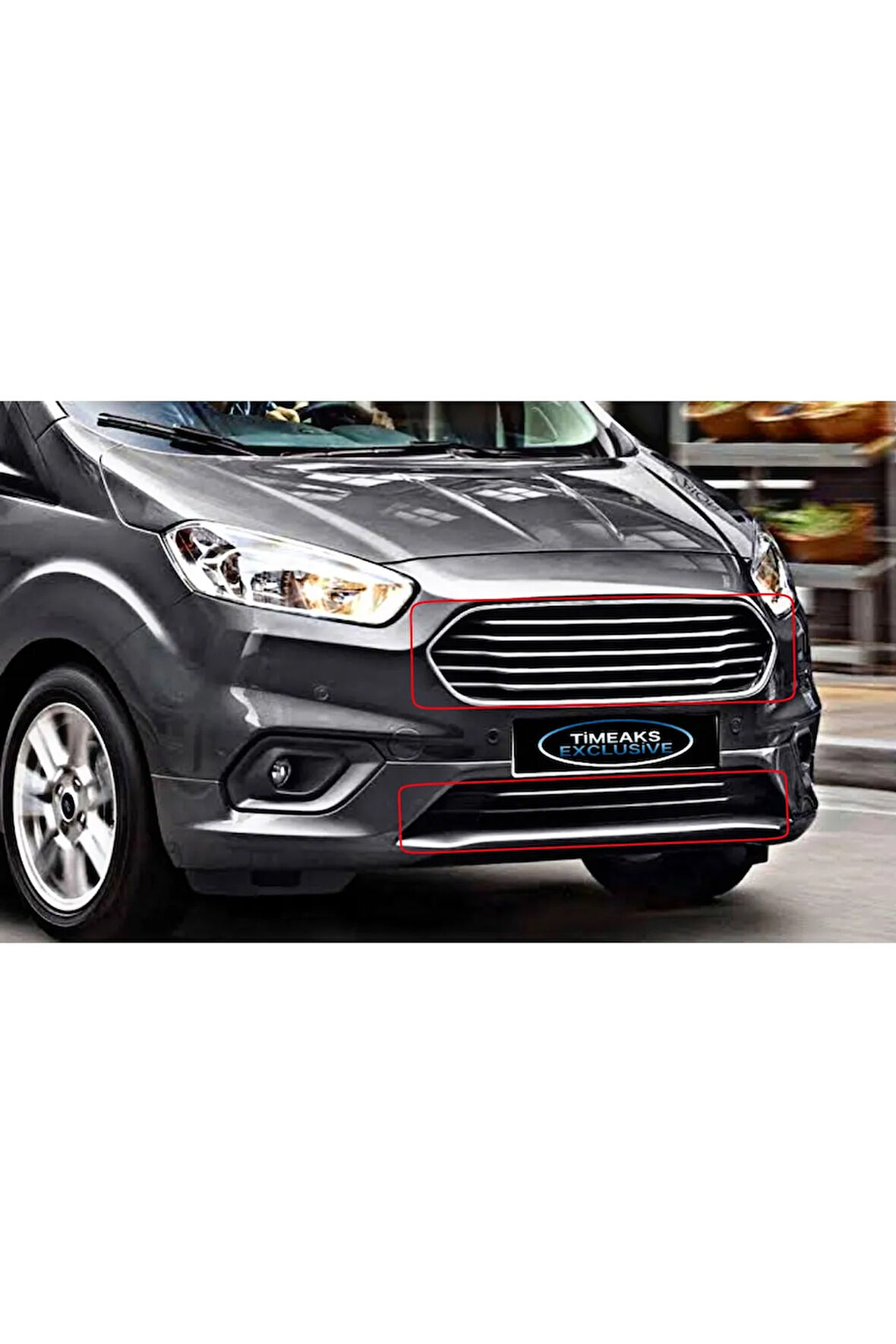 2018 Sonrası F. Courier 7 Parça Ön Panjur Krom