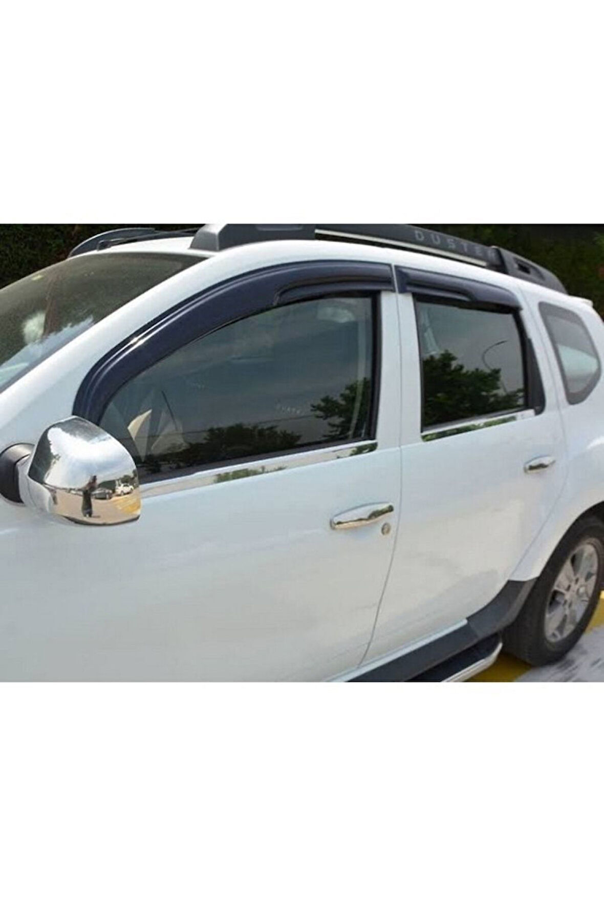 DACİA DUSTER 2010-2017 MODELLER ARASI KROM CAM ÇITASI 4 PARÇA PASLANMAZ ÇELİK