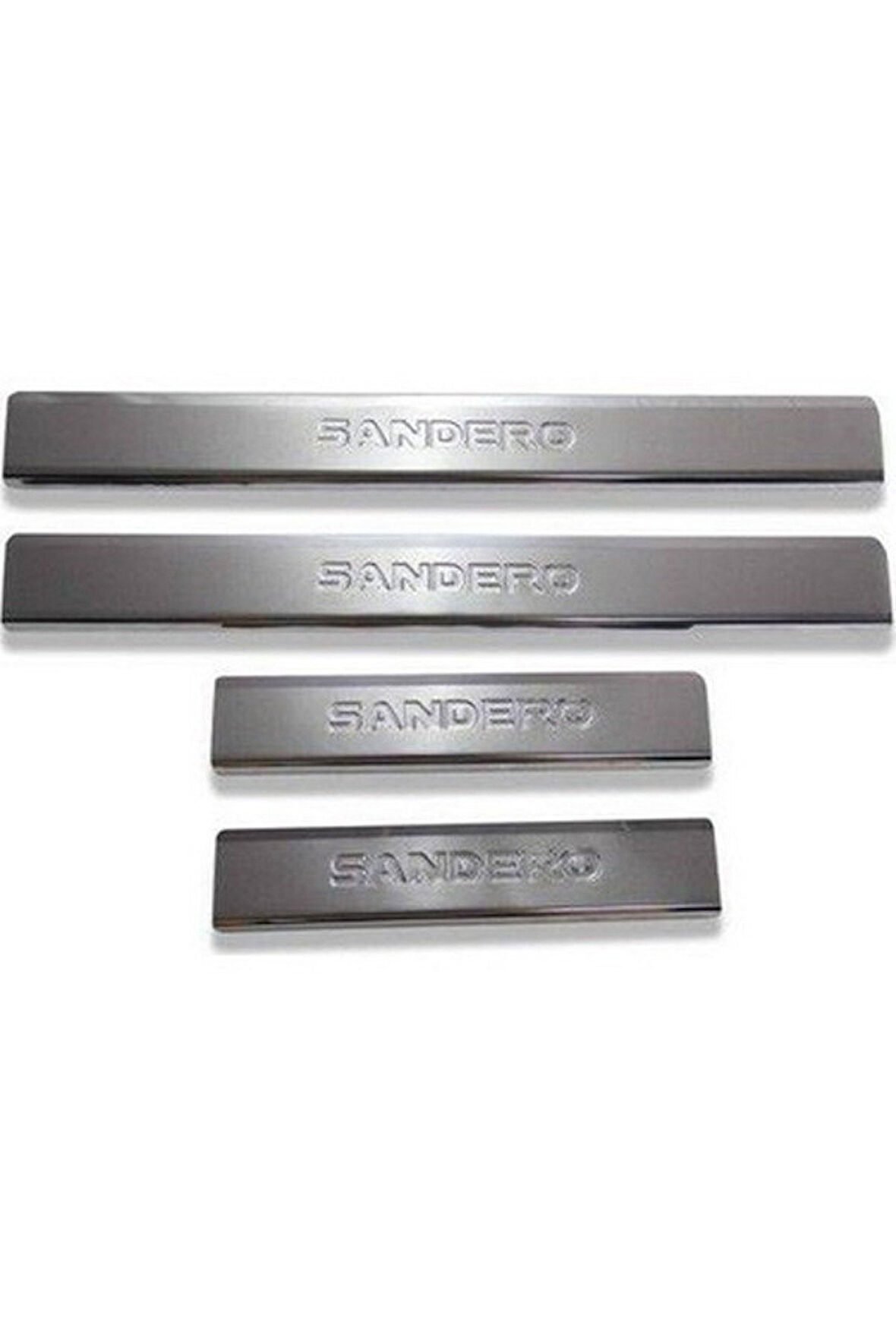 Dacıa Sandero 2008-2009-2010-2011 Krom Kapı Eşiği Paslanmaz Çelik 4 Parça
