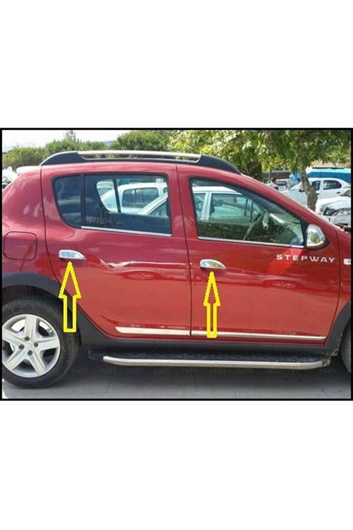 Dacıa Sandero Stepway 2012-2022 Krom Kapı Kolu Paslanmaz Çelik 4 Kapı