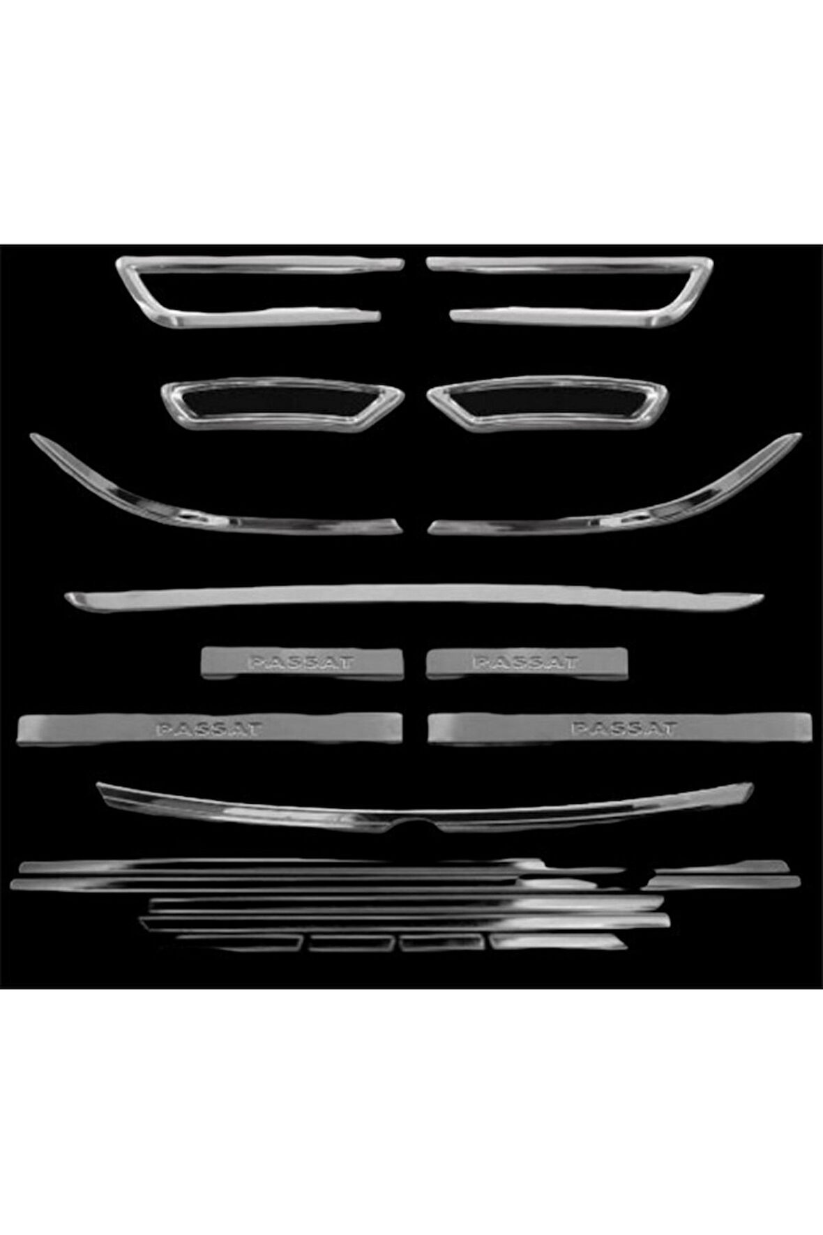 Volkswagen Passat B-8 2015-2018 Krom Set 6 Ürün 20 Parça Paslanmaz Çelik