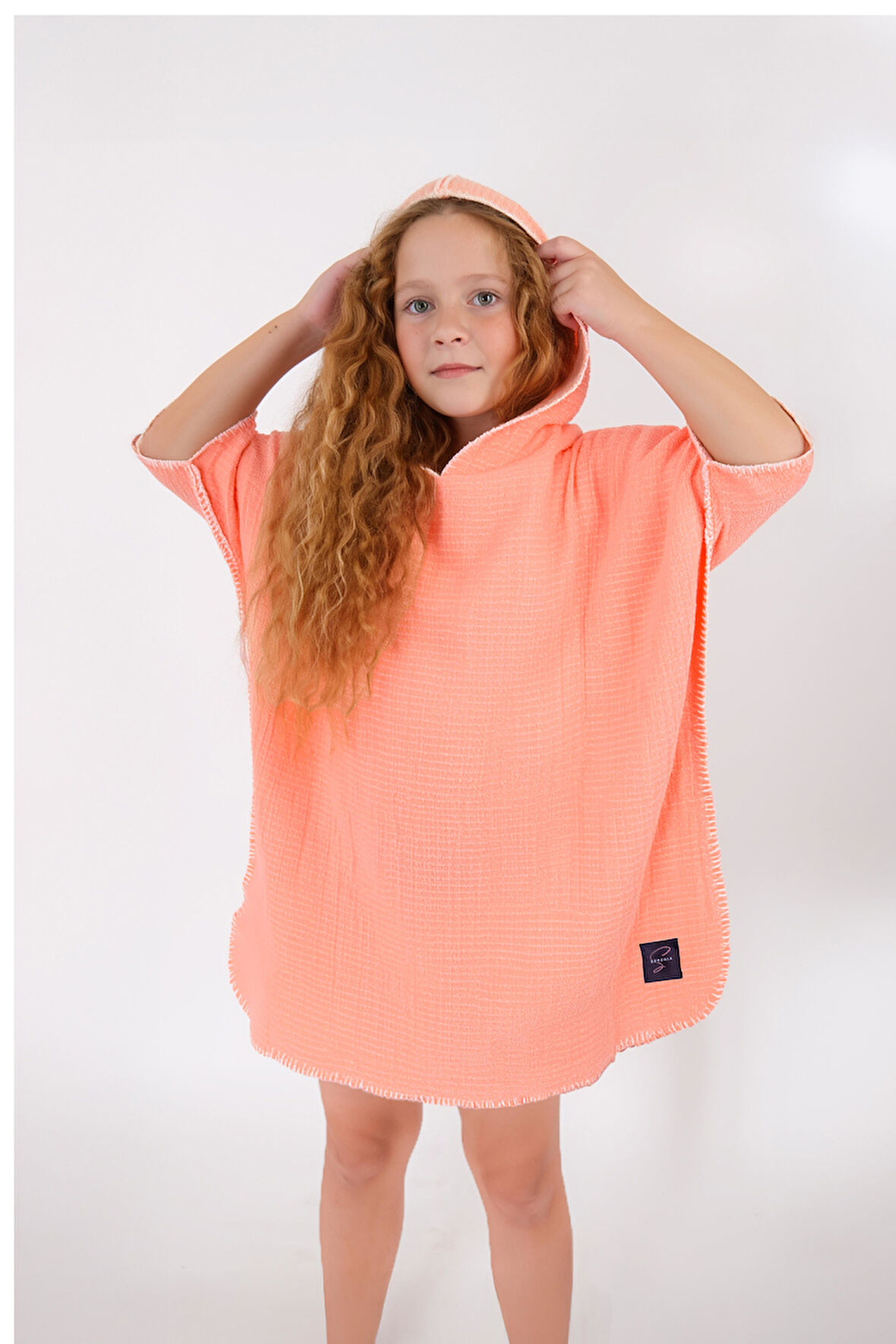 Neşe Home Lino 4 Kat Müslin Panço – Somon Renk, 4/6 Yaş, Yumuşak ve Nefes Alabilir