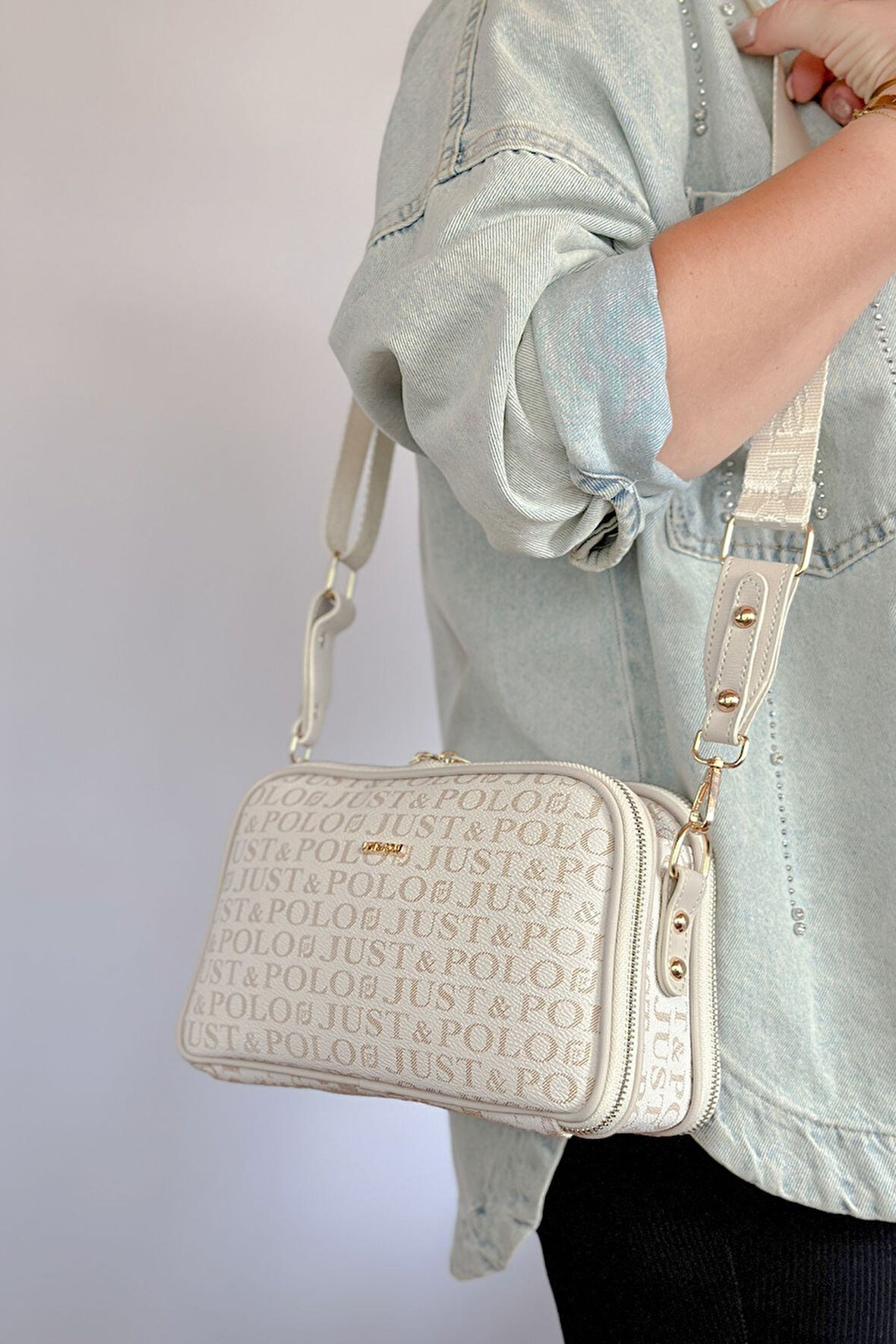 Kadın Kahvetaba 5 Bölmeli Ayarlanabilir Uzun Askılı Omuz Çantası Postacı Çantası