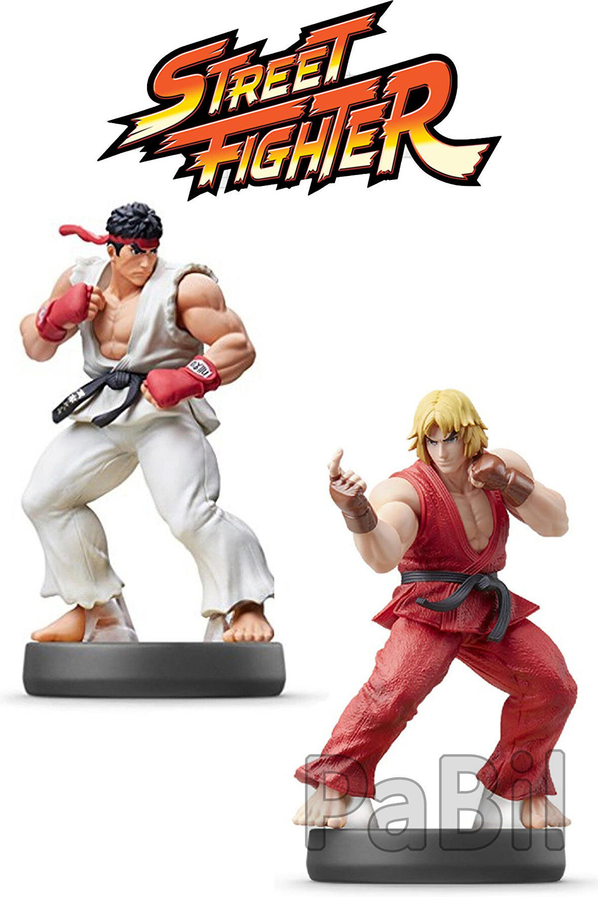 Street Fighter Aksiyon Figür Biblo Hediyelik 9 cm - 2 Li Set - Ryu Ve Ken