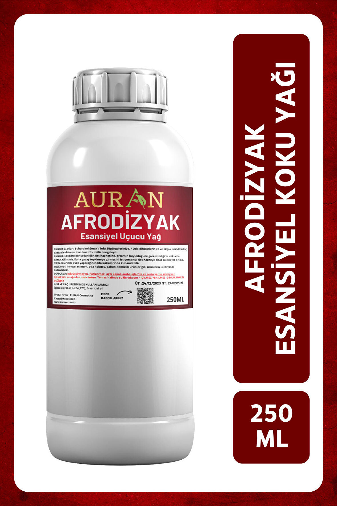 Afrodizyak Esansiyel Uçucu Yağ Esans Koku Yağı Hobi Esans Mum Sabun Oda Kokusu 250ml
