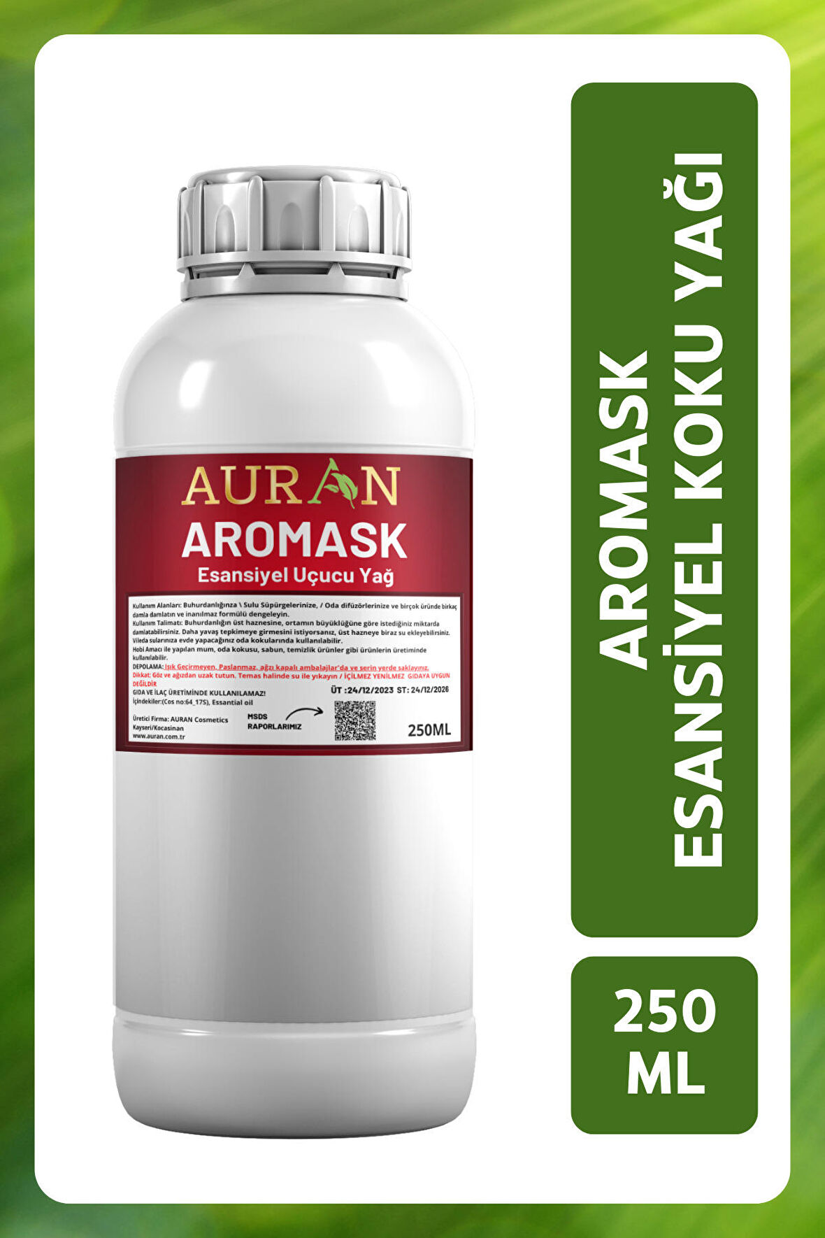 Aromask Esansiyel Uçucu Yağ Esans Koku Yağı Hobi Esans Mum Sabun Oda Kokusu 250ml