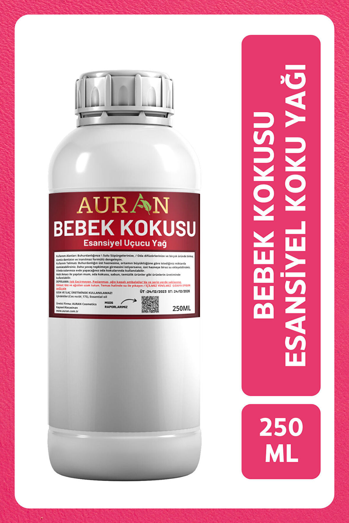 Bebek Kokusu Esansiyel Uçucu Yağ Esans Koku Yağı Hobi Esans Mum Sabun Oda Kokusu 250ml