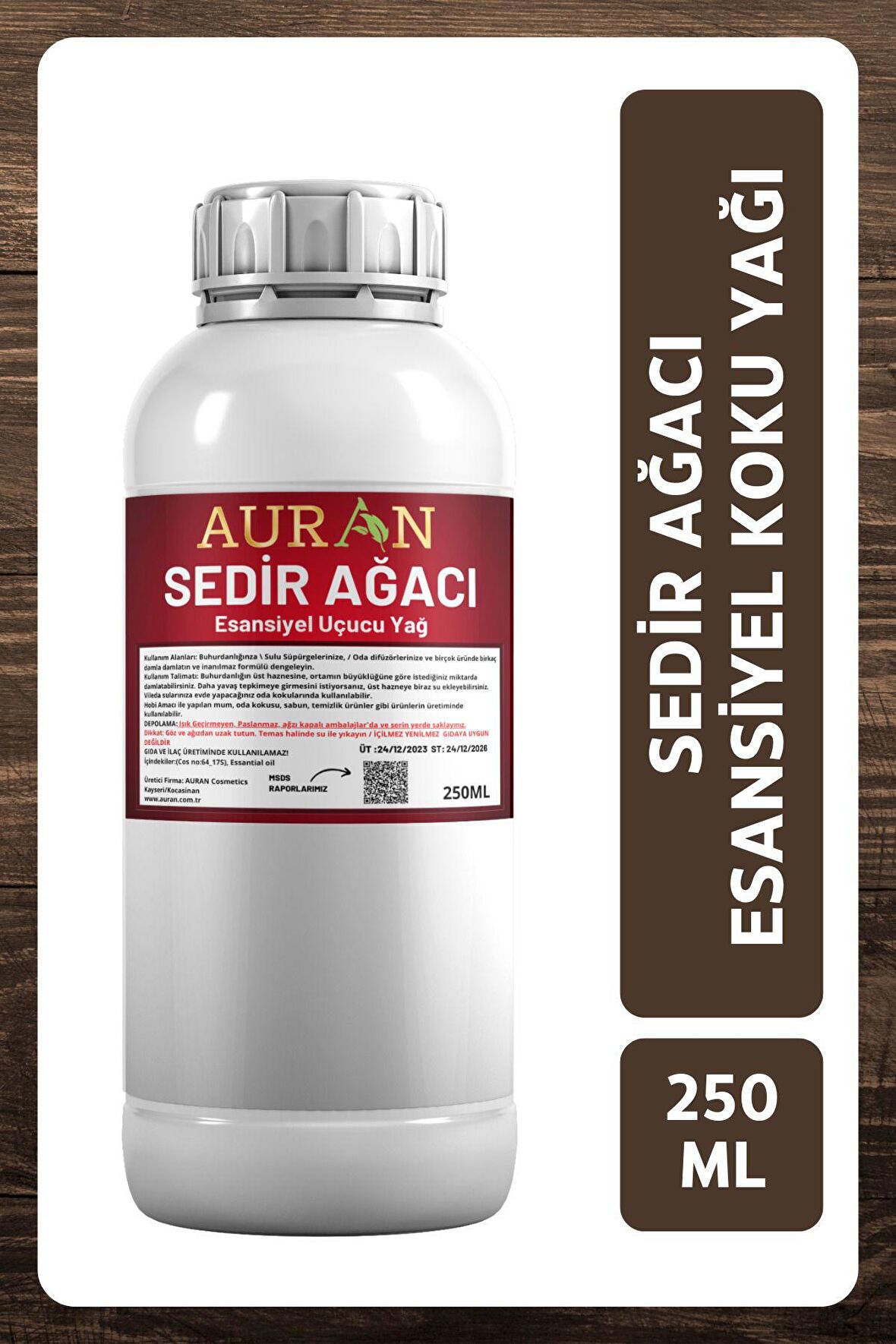 Sedir Ağacı Esansiyel Uçucu Yağ Esans Koku Yağı Hobi Esans Mum Sabun Oda Kokusu 250ml