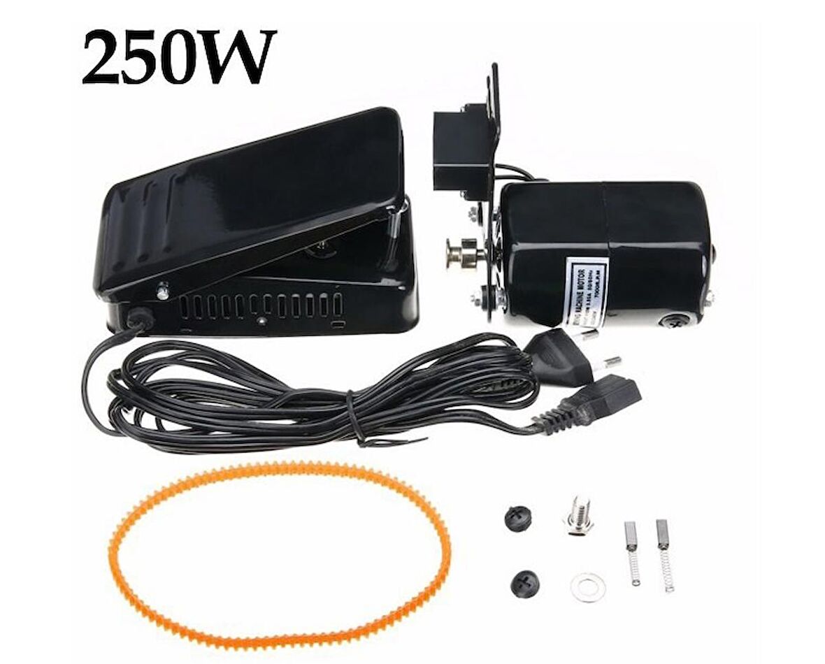 250W 10500 RPM Ev Tipi Aile Dikiş Makinesi Motoru ve Pedalı