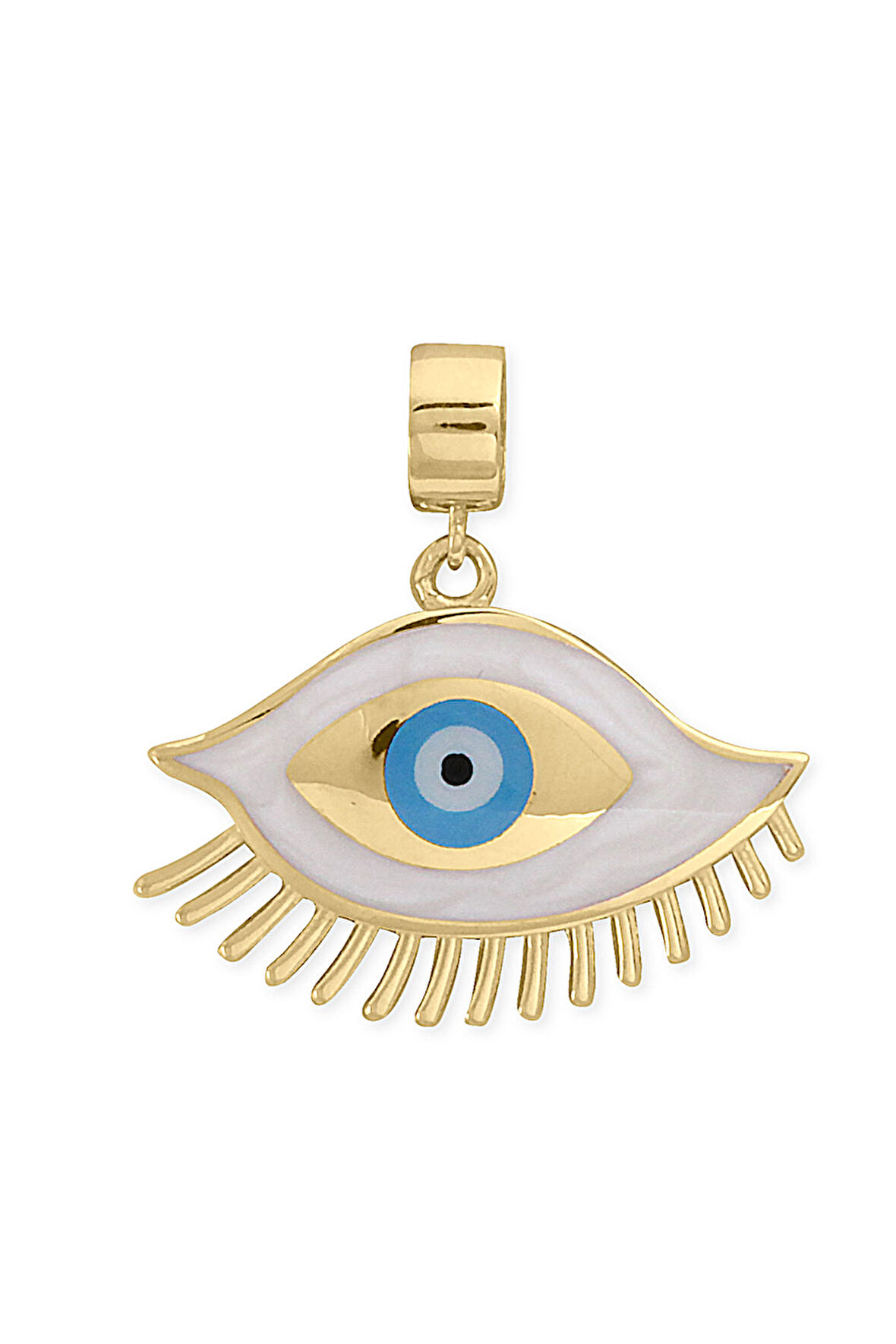Sedef Mineli Göz Altın Nazar Kolye Ucu