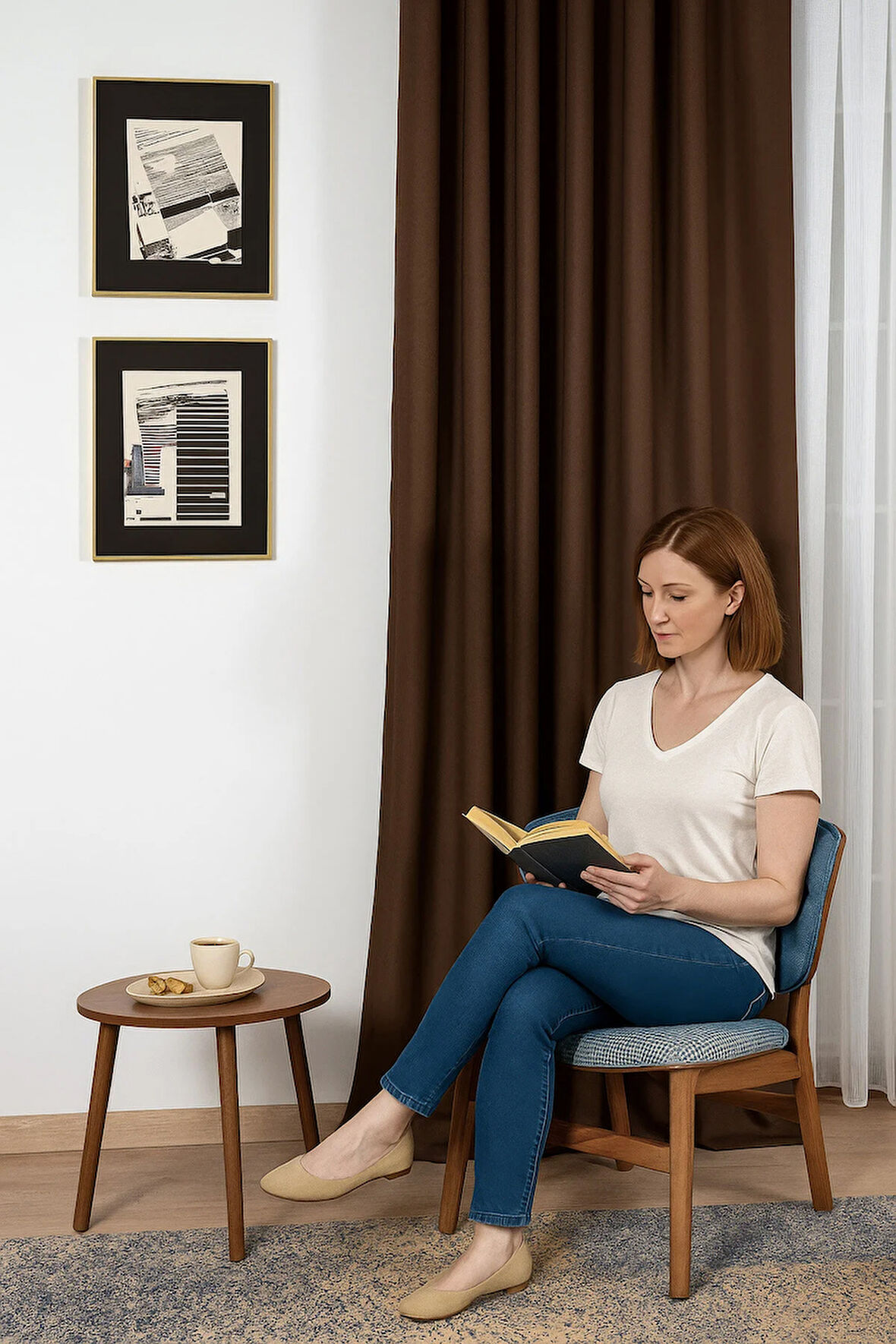 Doğal Dokulu Keten Görünümlü Dekoratif PİLESİZ Fon Perde Salon Yatak Odası