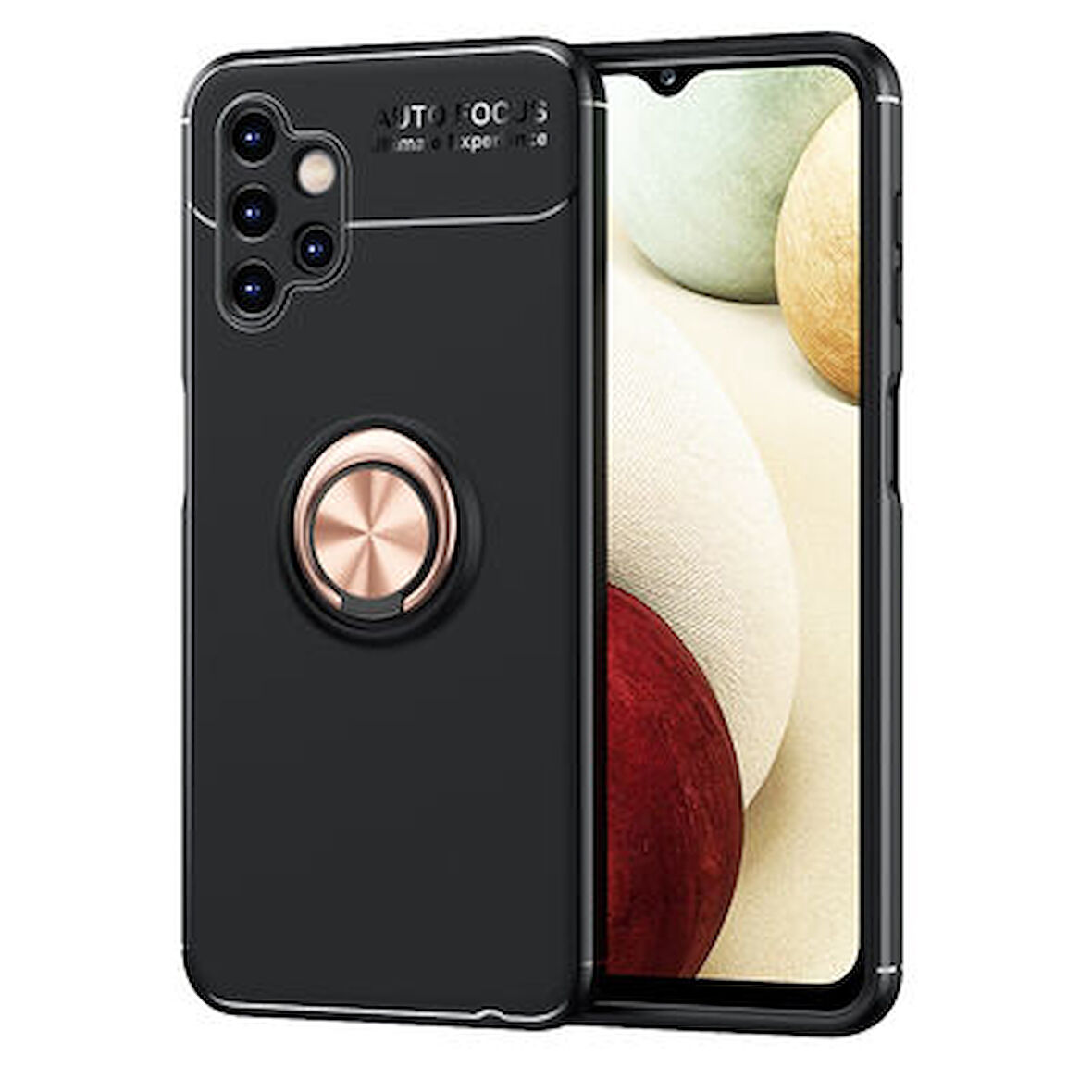 Samsung Galaxy A13 4G Kılıf Yüzüklü Şık Premium Silikon Kapak RCV/Ravel