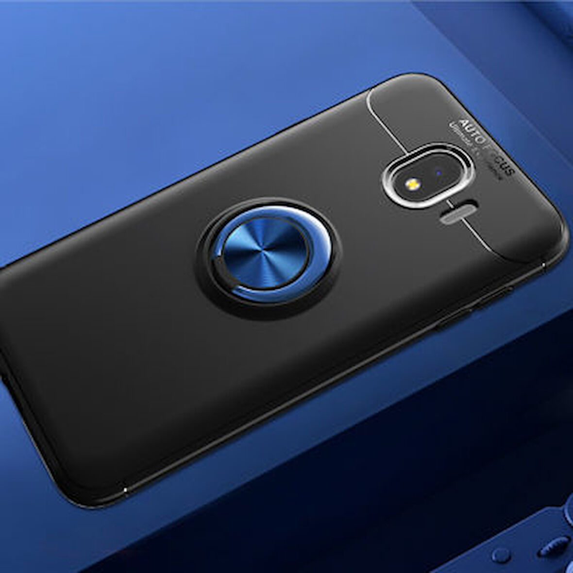 Samsung Galaxy J4 Kılıf Yüzüklü Şık Premium Silikon Kapak RCV/Ravel