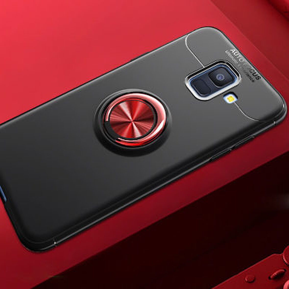 Samsung Galaxy J6 Kılıf Yüzüklü Şık Premium Silikon Kapak RCV/Ravel