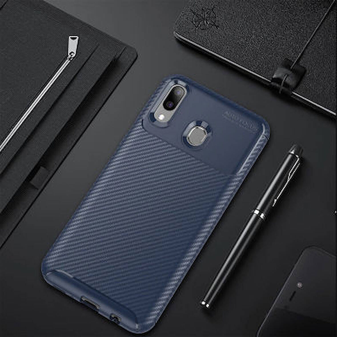 Samsung Galaxy M20 Kılıf El İzi Yapmayan Yüksek Kaliteli Silikondan Üretilmiş Premium Kapak RCV/Negro