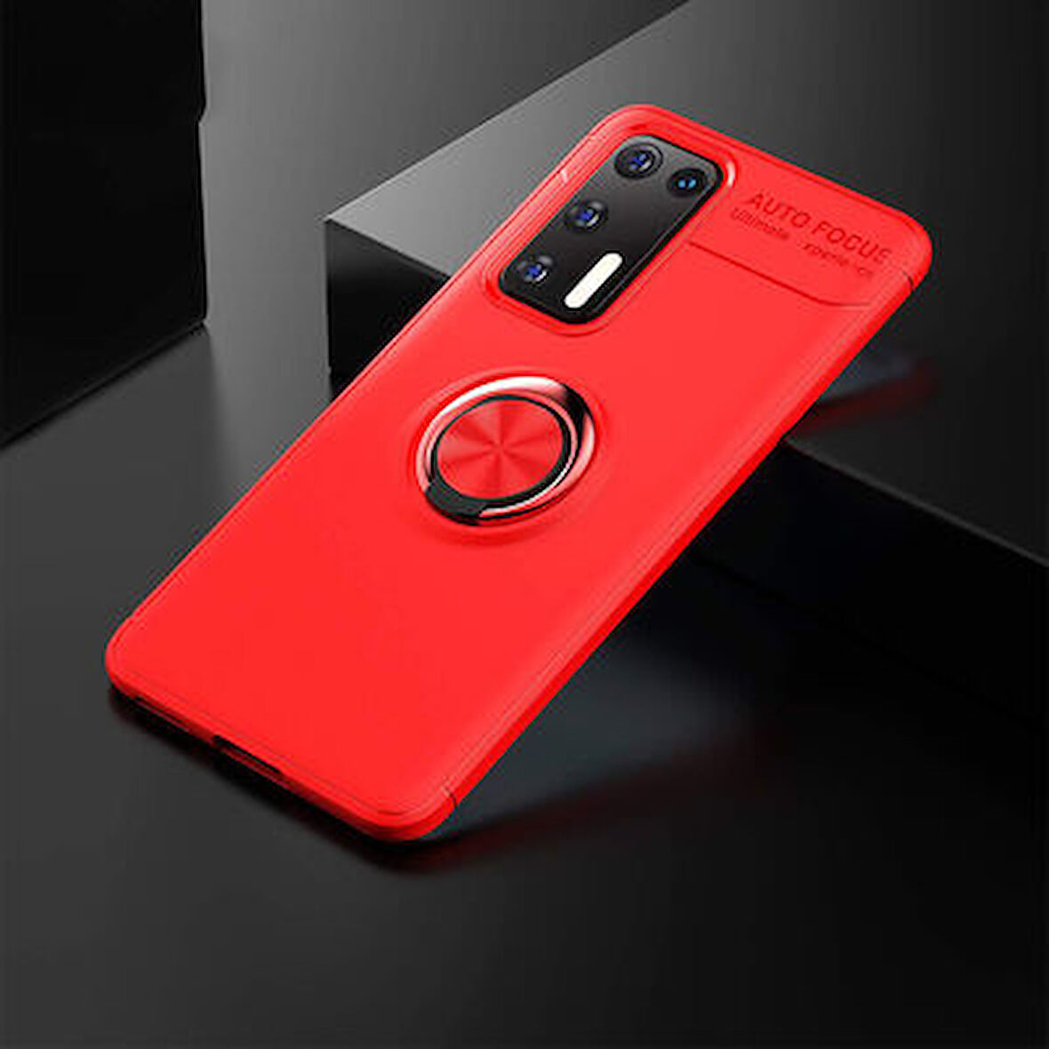 Huawei P40 Kılıf Yüzüklü Şık Premium Silikon Kapak RCV/Ravel