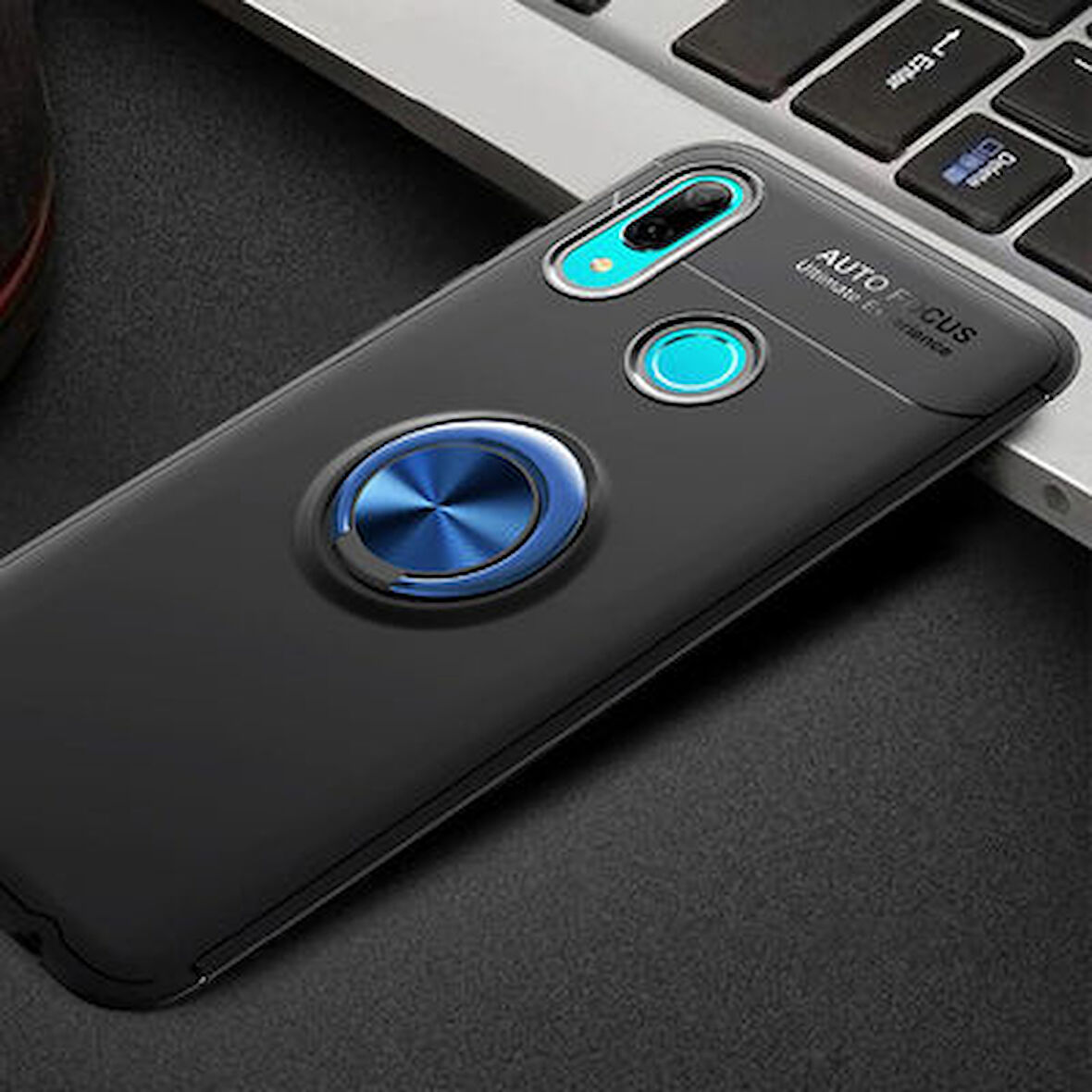 Huawei Y6 2019 Kılıf Yüzüklü Şık Premium Silikon Kapak RCV/Ravel