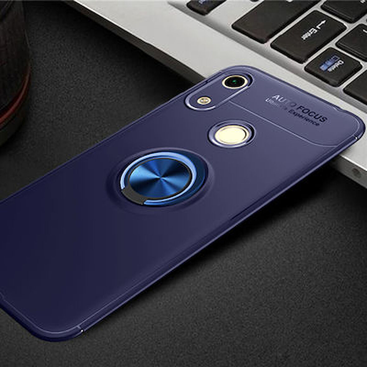 Huawei Y6S 2019 Kılıf Yüzüklü Şık Premium Silikon Kapak RCV/Ravel