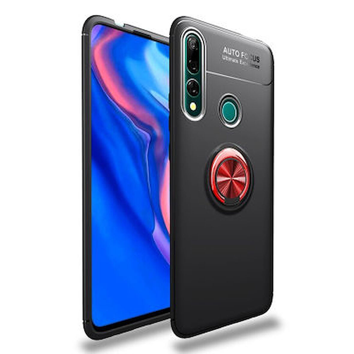 Huawei Y9 Prime 2019 Kılıf Yüzüklü Şık Premium Silikon Kapak RCV/Ravel