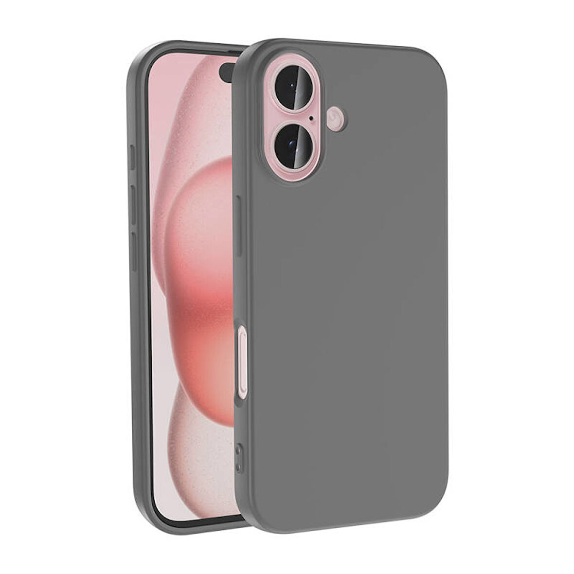 iPhone 16 Plus Lansman Kılıf İçi Dolgulu Esnek Soft Yapılı Premium Silikon Kapak RCV/Mara