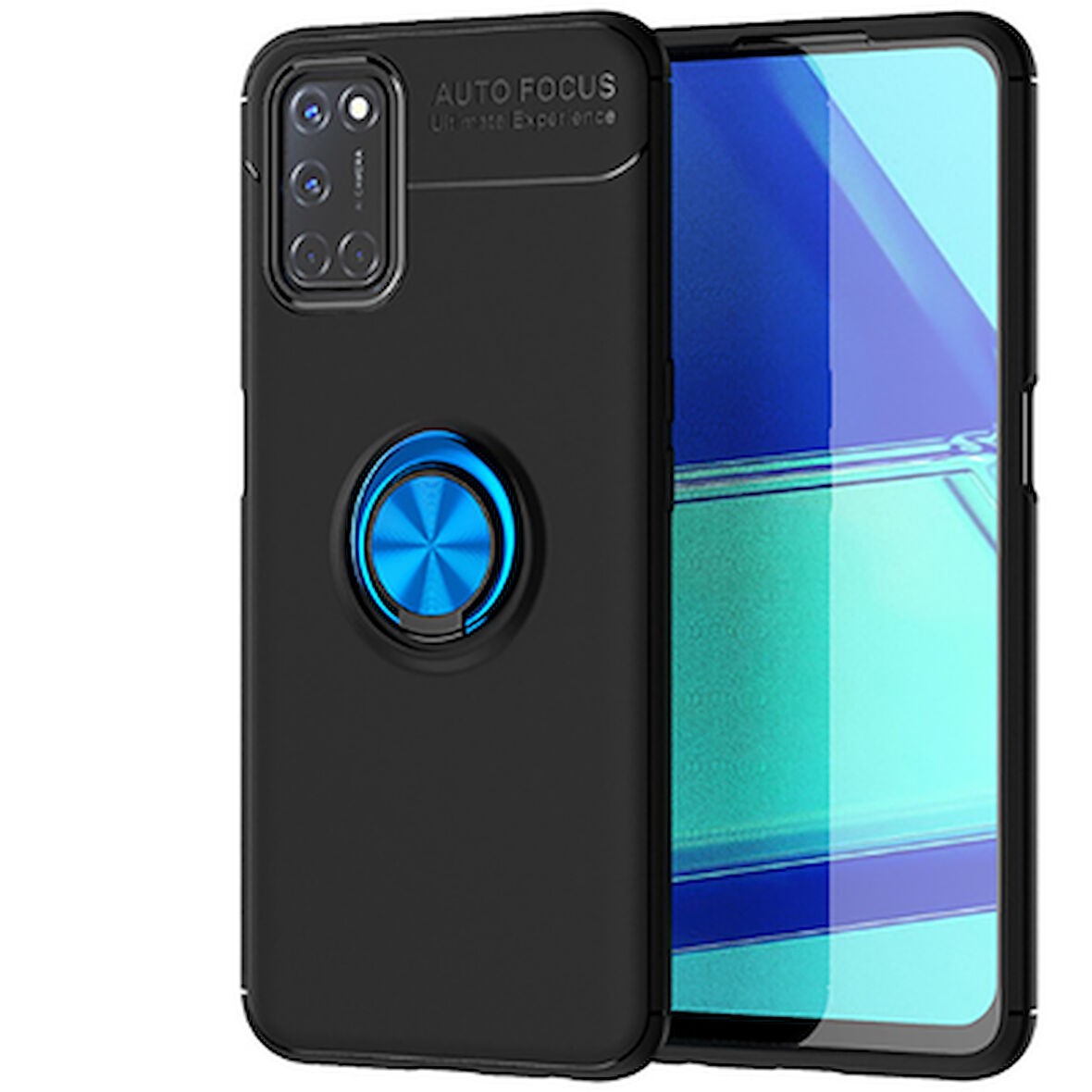 Oppo Reno A92 Kılıf Yüzüklü Şık Premium Silikon Kapak RCV/Ravel