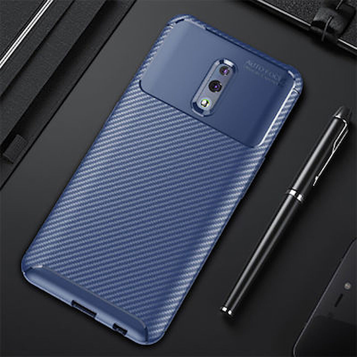 Oppo Reno Kılıf El İzi Yapmayan Yüksek Kaliteli Silikondan Üretilmiş Premium Kapak RCV/Negro