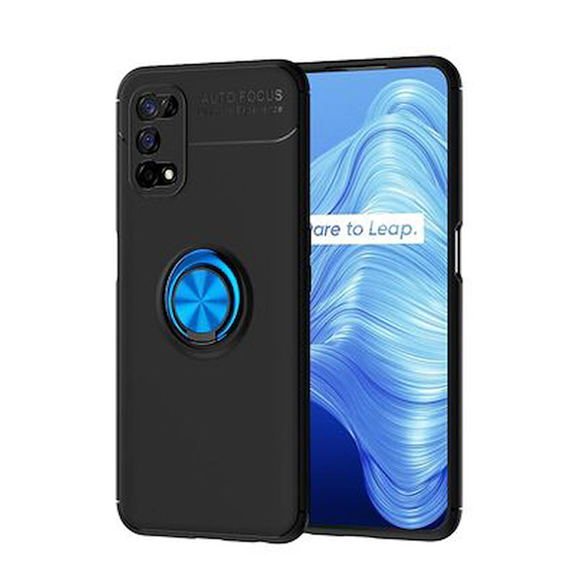 Realme 7 Pro Kılıf Yüzüklü Şık Premium Silikon Kapak RCV/Ravel