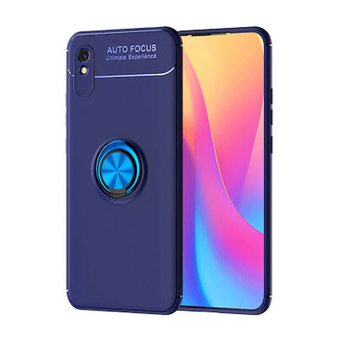 Redmi 9A Kılıf Yüzüklü Şık Premium Silikon Kapak RCV/Ravel