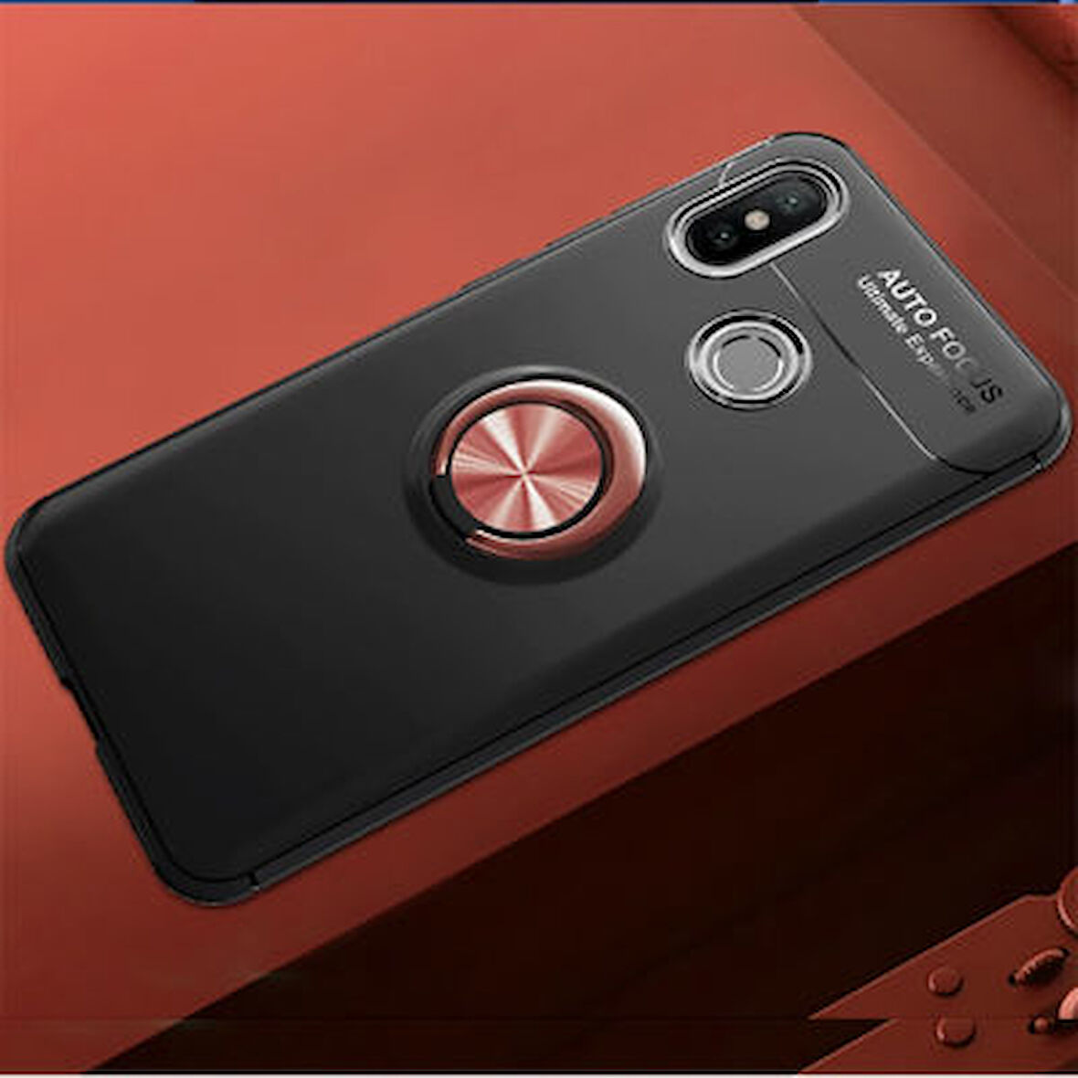 Redmi Note 7 Kılıf Yüzüklü Şık Premium Silikon Kapak RCV/Ravel