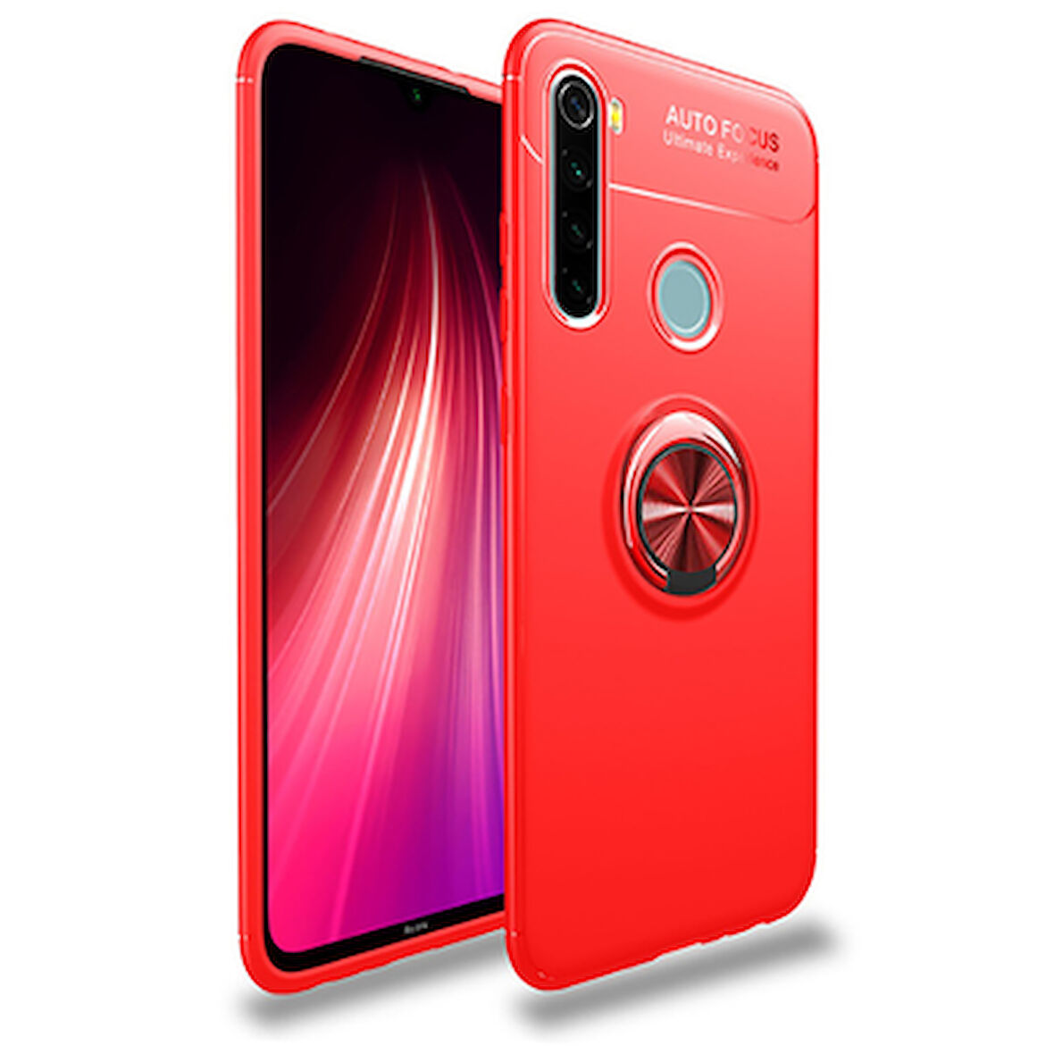 Redmi Note 8T Kılıf Yüzüklü Şık Premium Silikon Kapak RCV/Ravel