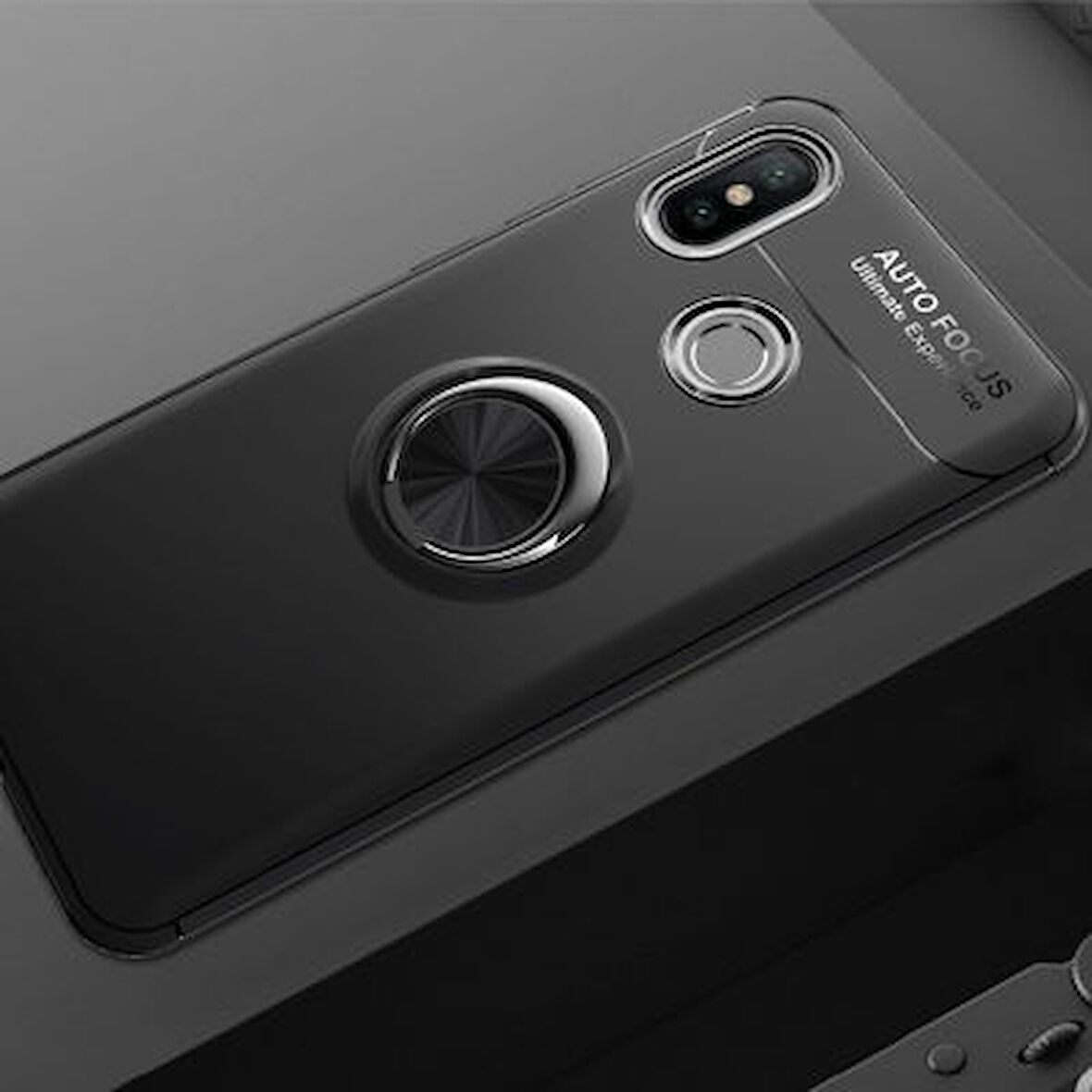 Xiaomi Mi 8 Kılıf Yüzüklü Şık Premium Silikon Kapak RCV/Ravel