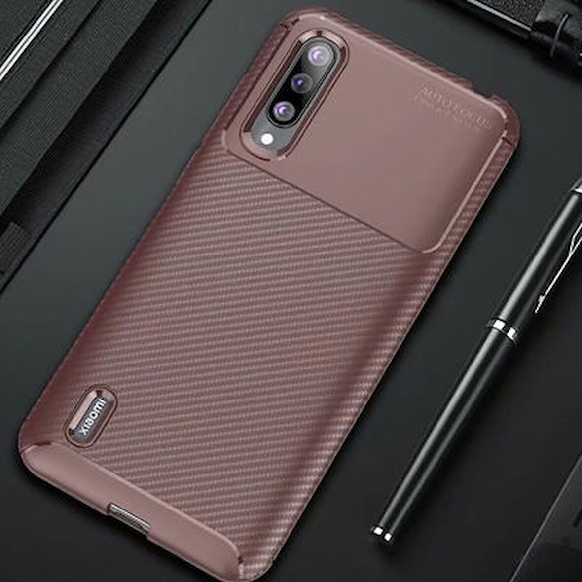 Xiaomi Mi A3 Kılıf El İzi Yapmayan Yüksek Kaliteli Silikondan Üretilmiş Premium Kapak RCV/Negro