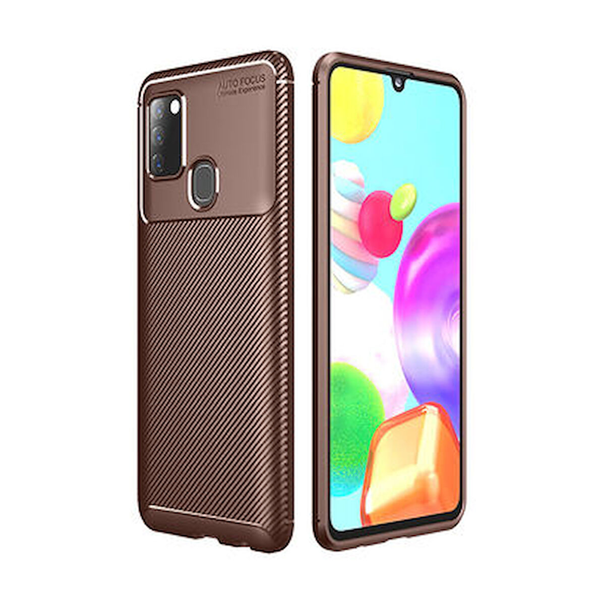 Samsung Galaxy A21S Kılıf Karekarbon Desenli Şık ve Dayanıklı Torvex Premium Silikon Kapak