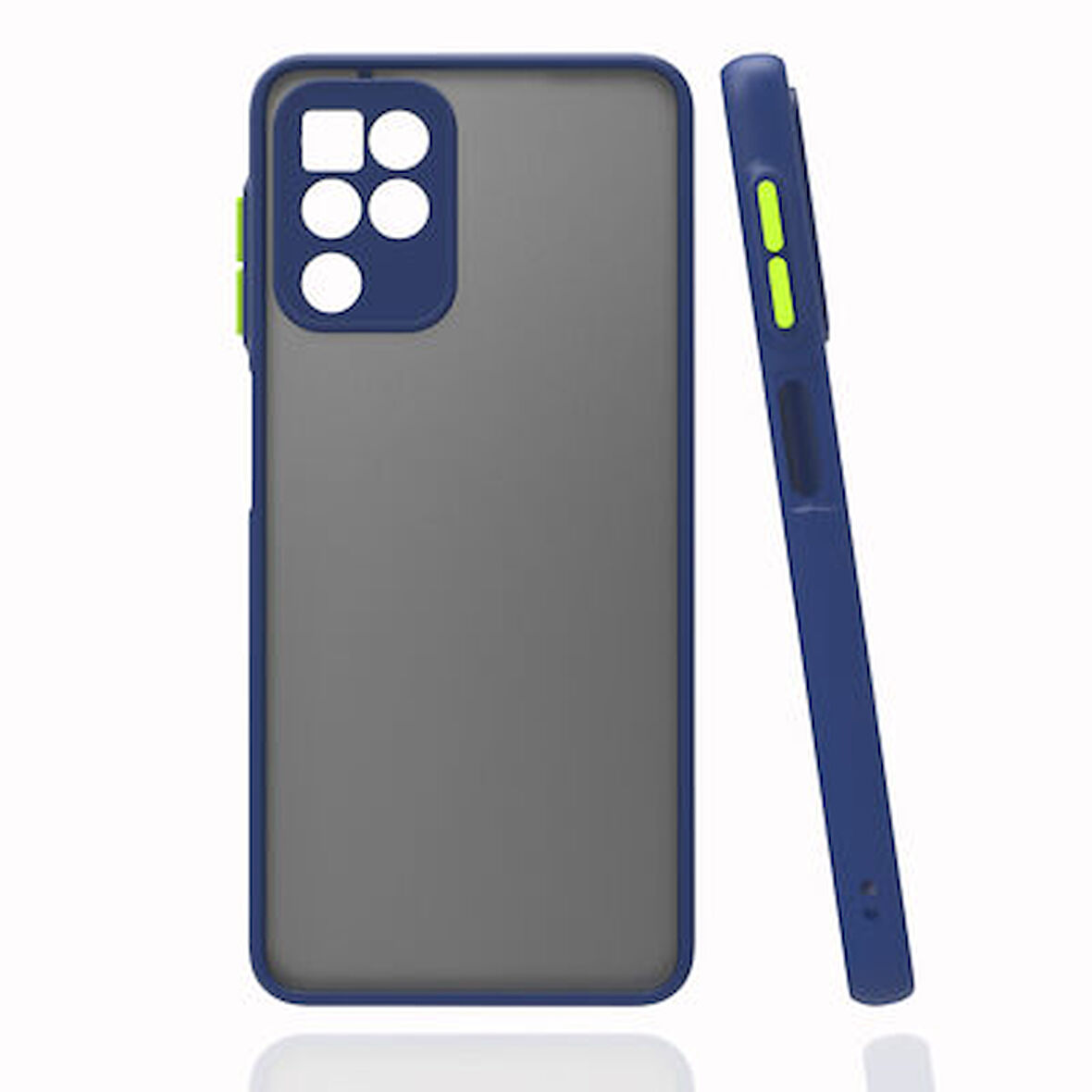 Samsung Galaxy A22 4G Kılıf Kenarları Renkli arkası Mat Rexa Premium Silikon Kapak