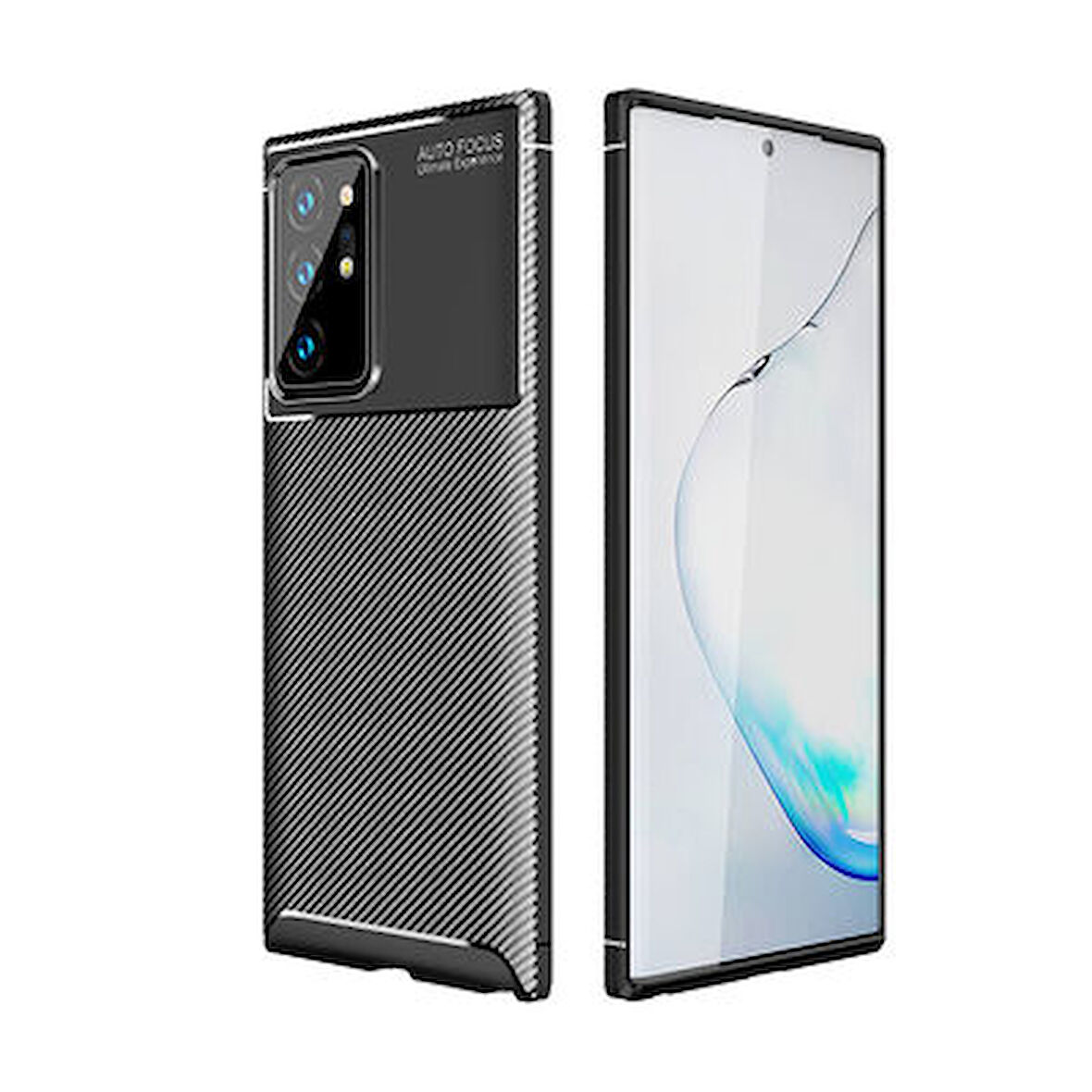 Samsung Galaxy Note 20 Ultra Kılıf Karekarbon Desenli Şık ve Dayanıklı Torvex Premium Silikon Kapak