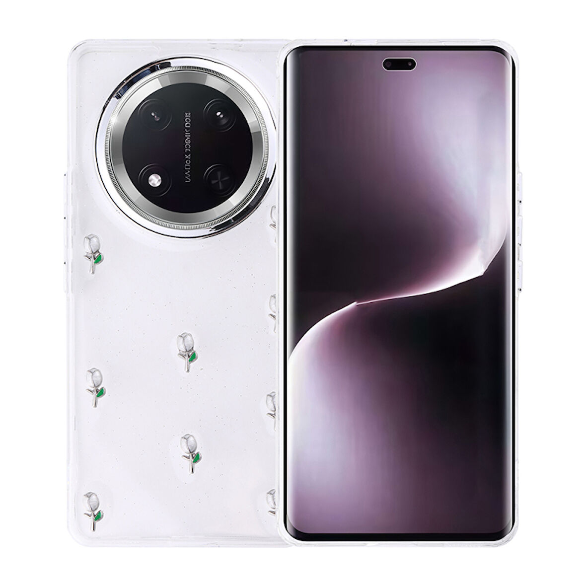 Honor Magic 7 Lite Uyumlu Şık Mini Figürlü Ucay Premium Sert Silikon Kapak