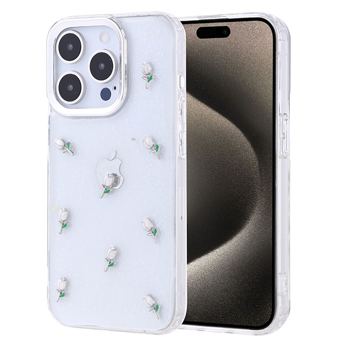 iPhone 15 Pro Uyumlu Şık Mini Figürlü Ucay Premium Sert Silikon Kapak