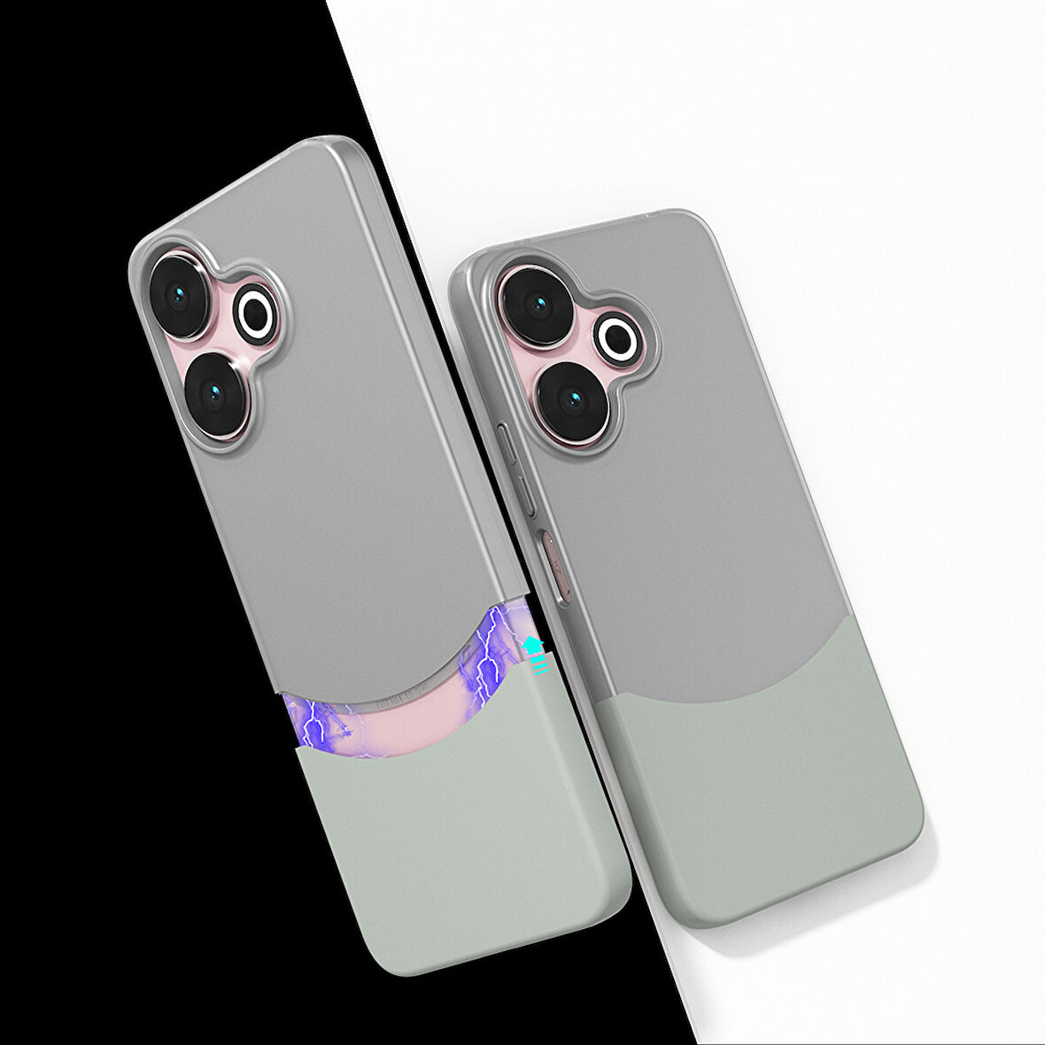 Redmi 13 4G Ultra İnce Yapılı Çift Parçalı Siqurt Sert Kapak