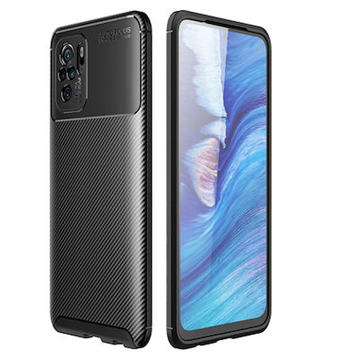 Redmi Note 10 Kılıf Karekarbon Desenli Şık ve Dayanıklı Torvex Premium Silikon Kapak
