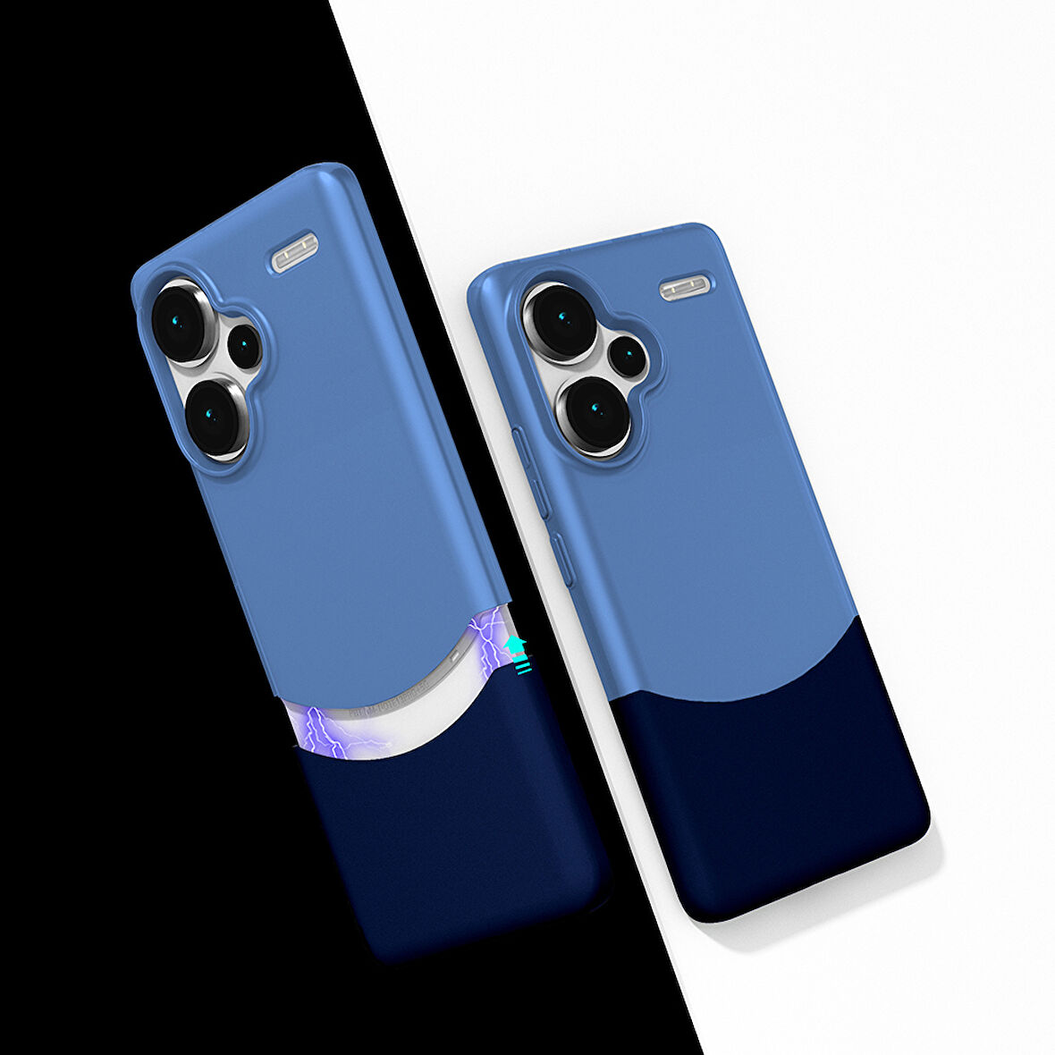 Redmi Note 13 Pro Plus 5G Ultra İnce Yapılı Çift Parçalı Siqurt Sert Kapak