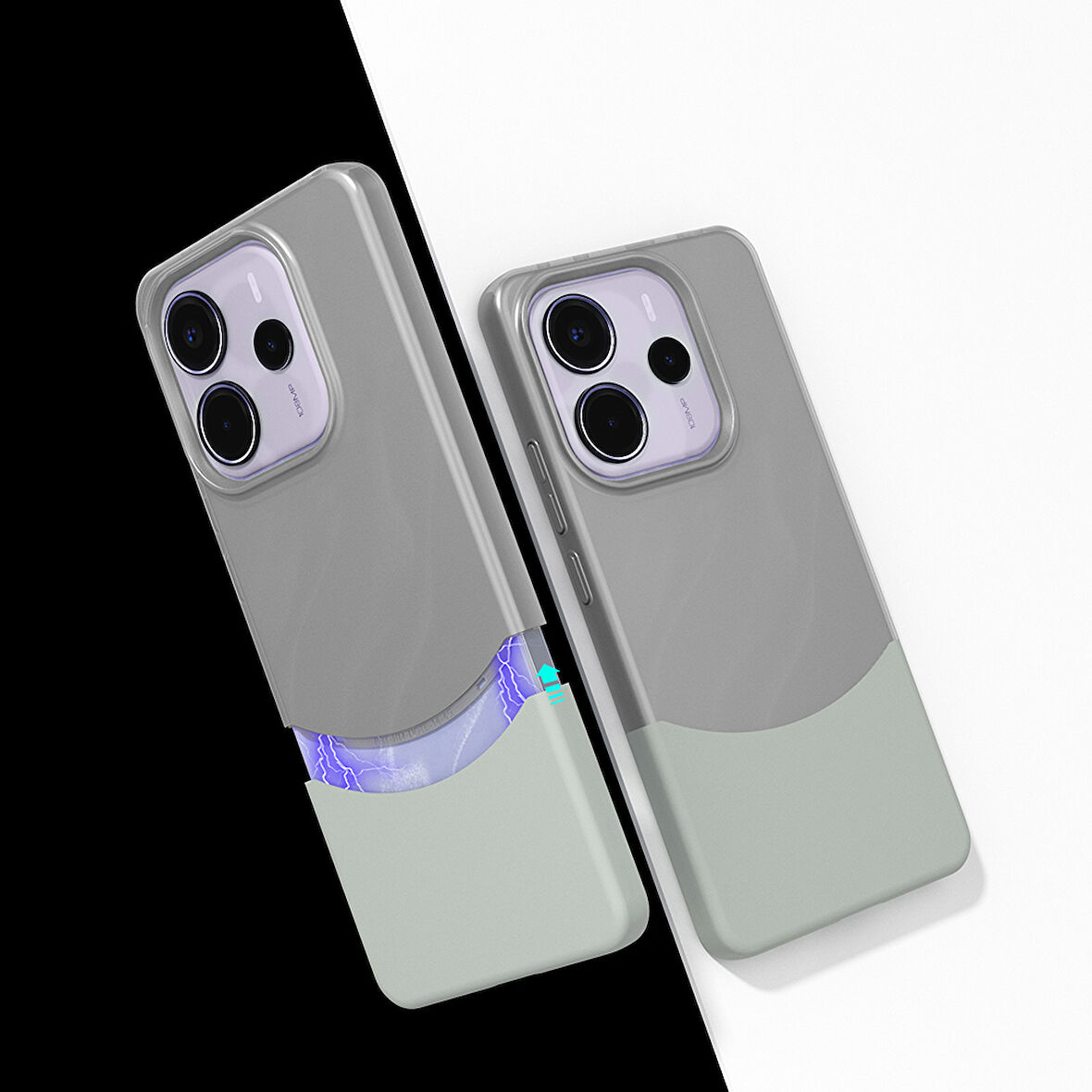 Redmi Note 14 5G Ultra İnce Yapılı Çift Parçalı Siqurt Sert Kapak