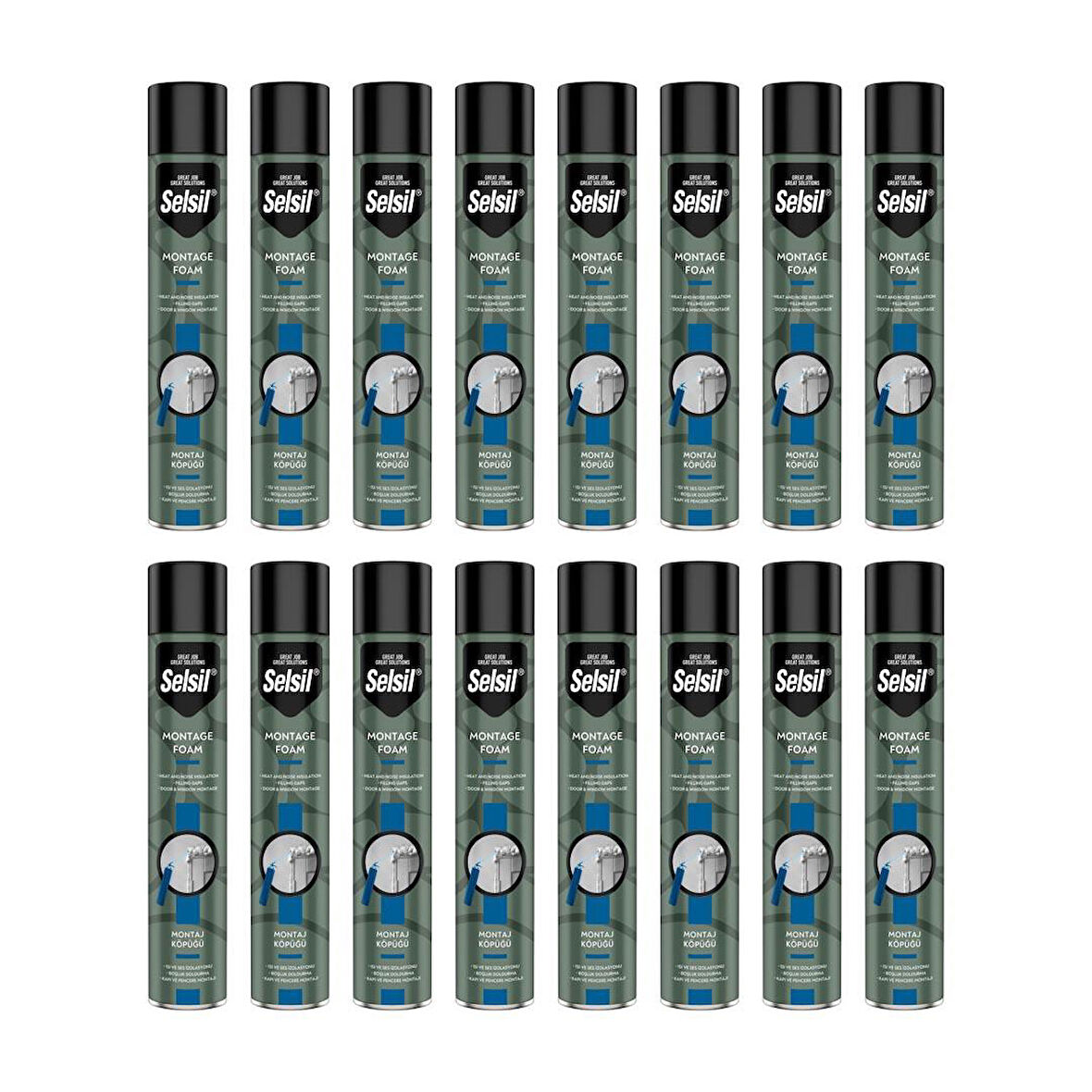Selsil Poliüretan Montaj Köpüğü 600 gr. - 16'lı Paket