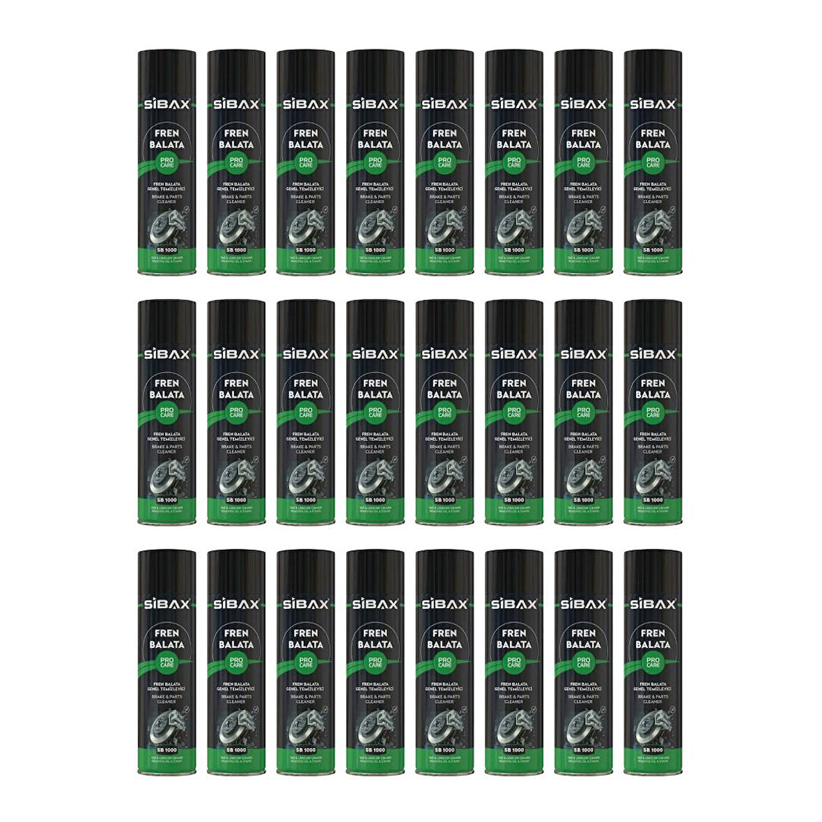 Sibax SB1000 Fren Balata Genel Temizleyici Sprey 500 ml. - 24'lü Paket
